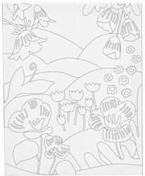 CC Schildercanvas met print Bloemenschaal 24x30 cm