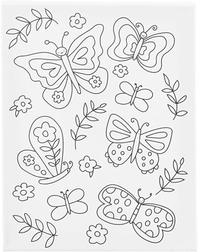 CC Schildercanvas met print Vlinders 24x30 cm