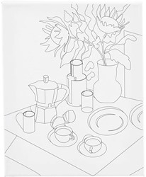 CC Schildercanvas met print Ontbijttafel 24x30 cm