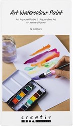 CC Watercolour Paint, Flowers and Landscapes, 12 colours