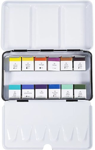 CC Watercolour Paint, Flowers and Landscapes, 12 colours-3