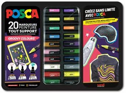 Uni Posca Verfmarker Koffer Groovy Colours 20 stuks