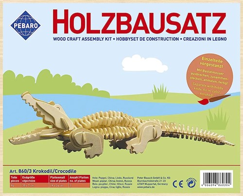 Pebaro Houten Bouwset Krokodil