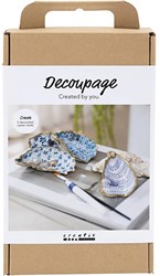 CC Hobby Set Decoupage Oyster Shells blau