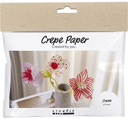 CC Mini Hobbyset Krepppapier Blumen Pastellfarben