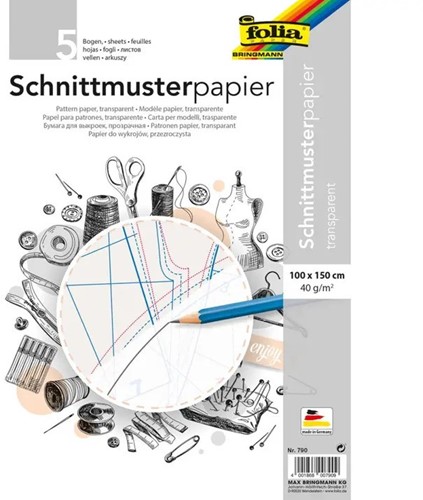 Folia Musterpapier 100 x 150 cm, 5 Blatt