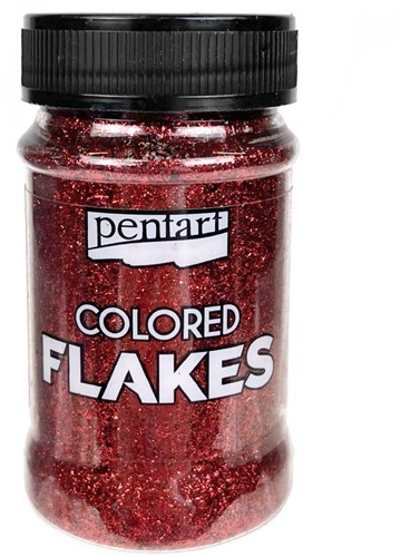 Pentart Colored Flakes Red 100ml