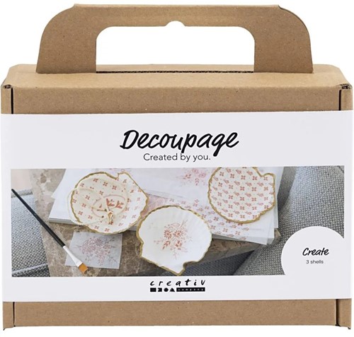 CC Mini Hobby Set Decoupage Mussel Shells Light Pink