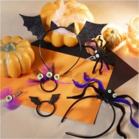 CC Mini Hobbyset Griezelkostuums Hoofdbanden Haarclips En Haarbanden Zwart Lilac Purple-3