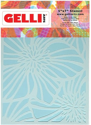 Gelli Arts Hellebore Stencil 12.7 x 17.8cm