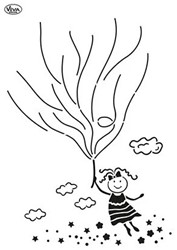Viva Decor A3 Universal Stencil Balloon Girl