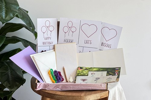 LC DIY pakket Borduurkaarten 5 stuks-2