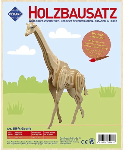 Pebaro Houten Bouwset Giraf