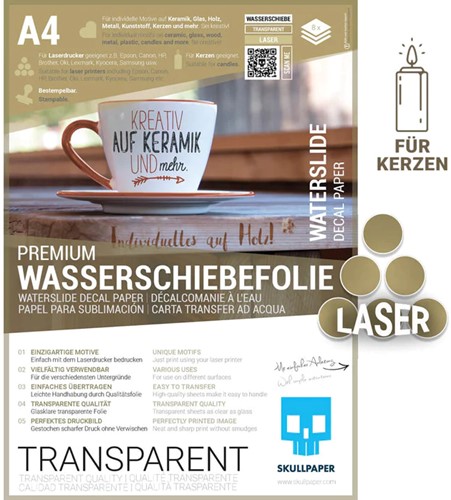 Skullpaper Transferfolie Laser A4 8 Vel Transparant