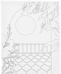CC Schildercanvas met print Zonnig balkon 24x30 cm