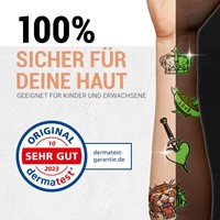 Skullpaper Tattoo-Folie für Tintenstrahldrucker, A4, 4 Blatt, leuchtet im Dunkeln-3