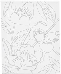CC Schildercanvas met print Klaproos 24x30 cm