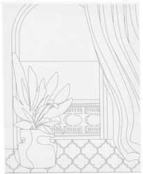 CC Schildercanvas met print Raam 24x30 cm