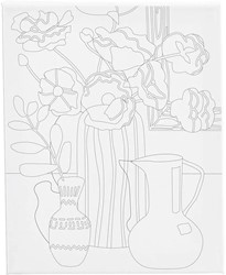 CC Schildercanvas met print Stilleven met bloemen 24x30 cm