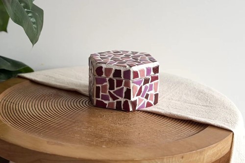 LC DIY Jewelry Box Mosaic Pink