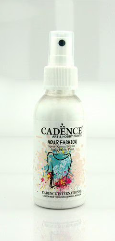 Cadence Fashion Spray Fabric Paint 100 ml White