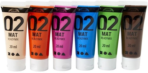A-Color Acrylverf Set Mat Secundair 6x20 ml