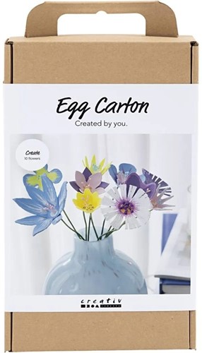 CC Hobbyset Bloemen van Eierdozen Pastelkleuren