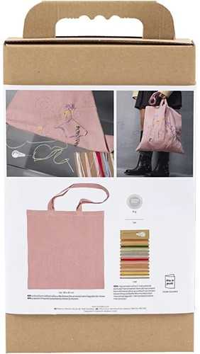 CC Hobbyset Embroidery Tote Bag Light Pink-2