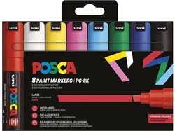 Uni Posca PC8K Basic Colors Set, 8-teilig