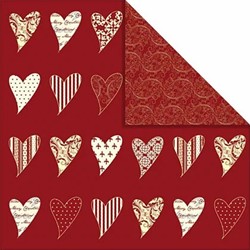 Vivi Gade Scrapbooking-Papier, doppelseitig, Kopenhagen-Herzen, 30,5 x 30,5 cm, 5 Blatt