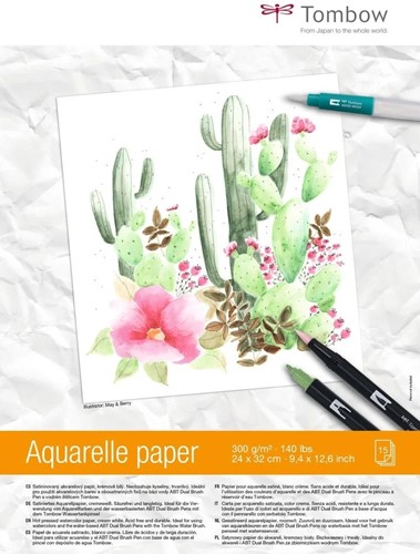 Tombow Aquarellblock 24 x 32 cm 300 gr