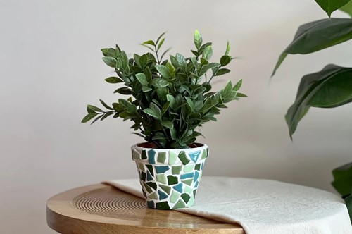LC DIY set - Bloempotten Mozaïek 2 stuks Groen