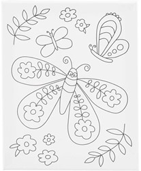 CC Schildercanvas met print Grote Vlinder 24x30 cm