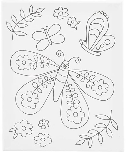 CC Schildercanvas met print Grote Vlinder 24x30 cm