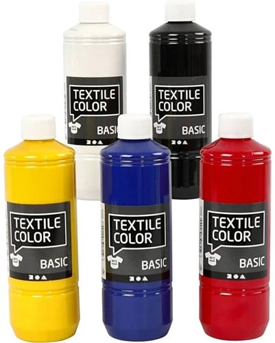 CC Textielverf Primaire Kleuren 5x500ml