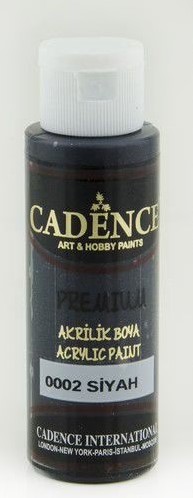 Cadence Premium Acrylverf 70 ml Zwart 0002