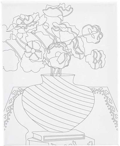 CC Schildercanvas met print Boeket 24x30 cm