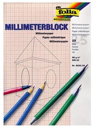 Folia Milimeterblok - A4 - 25 Vel