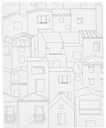 CC Schildercanvas met print Stad 24x30 cm