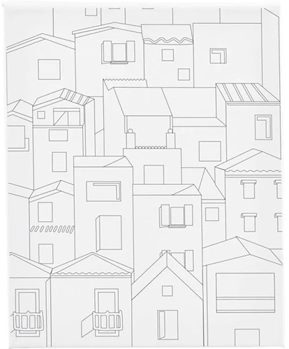 CC Schildercanvas met print Stad 24x30 cm