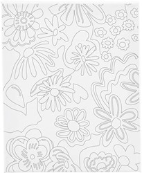 CC Schildercanvas met print Bloemen 24x30 cm