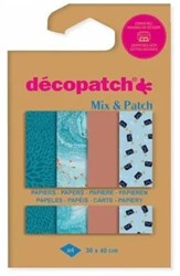 Decopatch Mix & Patch Decoupage-Papier, Blau, 30 x 40 cm, 4er-Pack