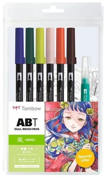 Tombow Primary Dual Brush Pens 10-Color Set - View #10
