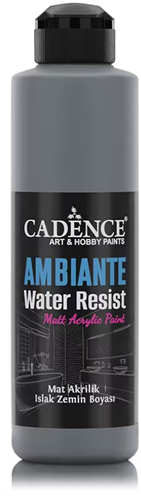 Cadence Ambiante Waterbestendige Matt Acrylverf 250 ml Grafitti Gray + 10 gr Catalyst