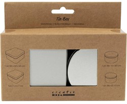 CC Tin Circle and Square Grey Metal