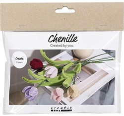 CC Mini Hobbyset Bloemen van Chenilledraad Tulpen