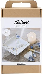 CC Hobbyset Kintsugi Schaal, Blauw, Goud en Wit
