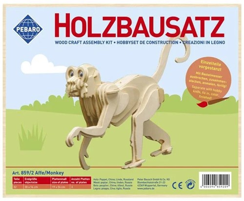 Pebaro Houten Bouwset Aap