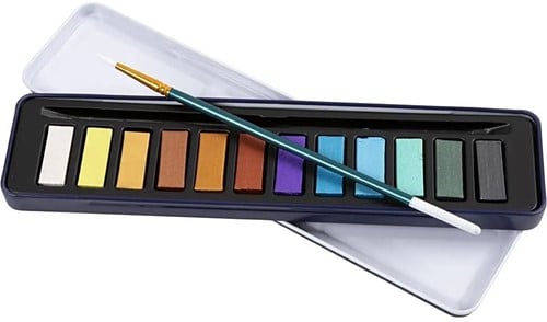 CC Aquarelset Metallic 12 Kleuren