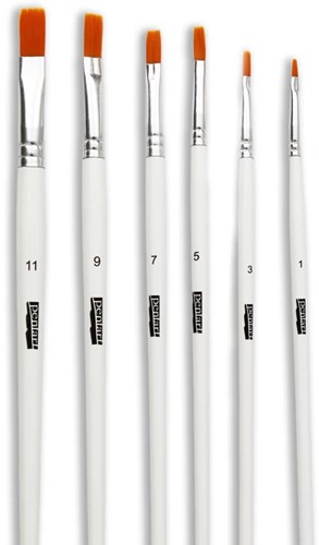 Pentart Kwasten Set Plat 6 Stuks